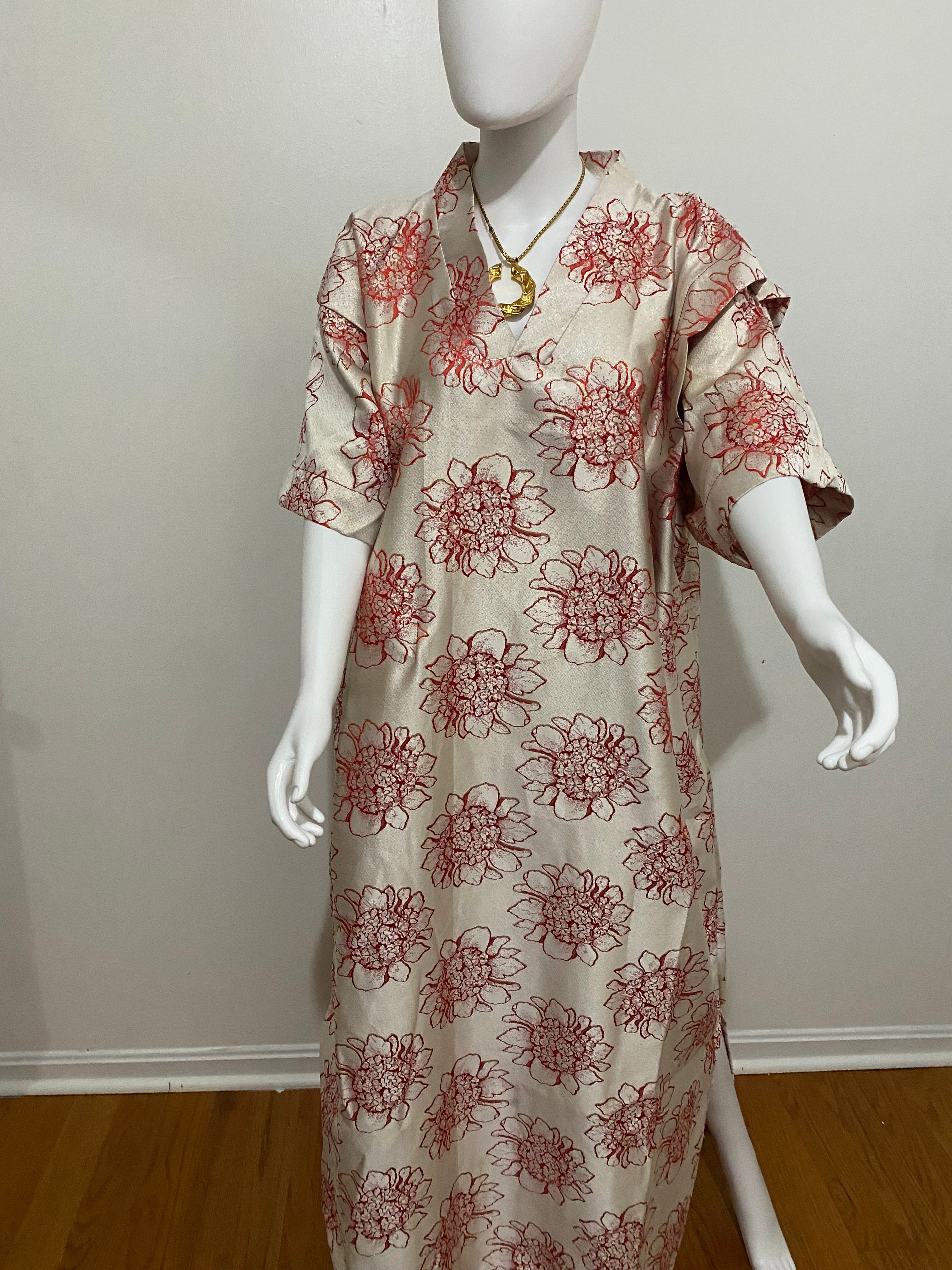 Winery Brocade Boubou Dress