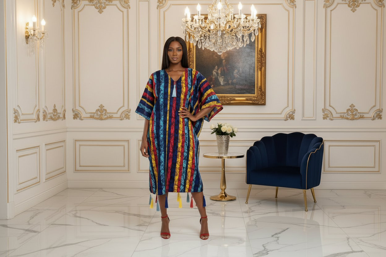 Colorful Tassel Ankara Bubu Dress