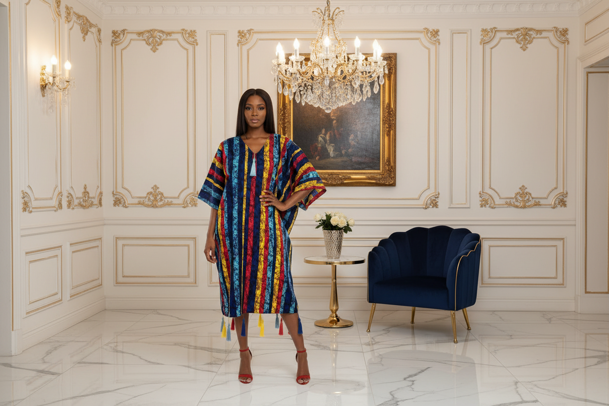 Colorful Tassel Ankara Bubu Dress