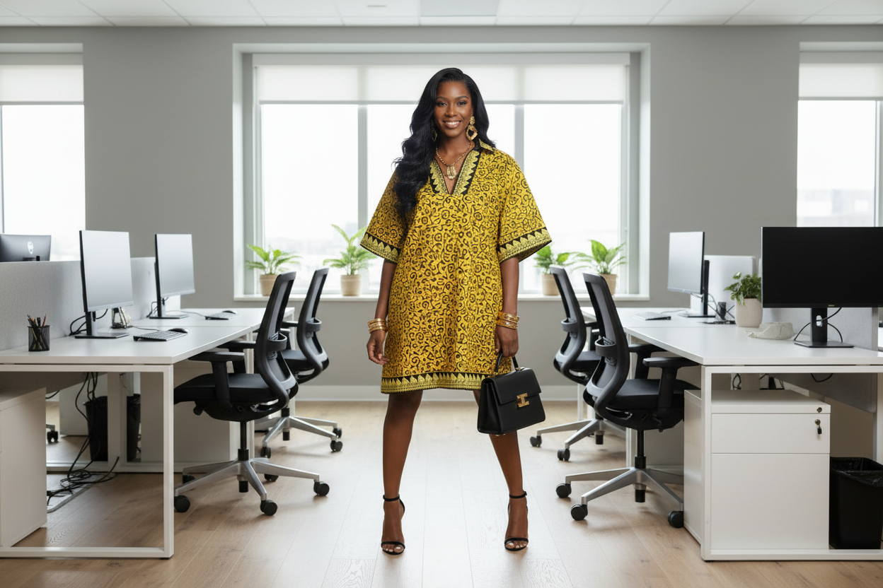 Sunburst Ankara Short Bubu Dress