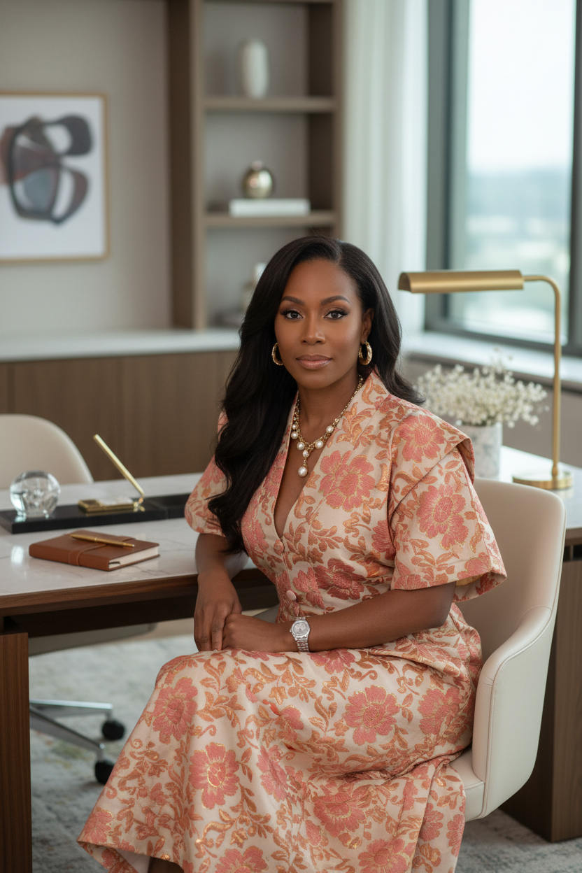 Sweet Chic  Brocade Bubu Dress with in Built Belt