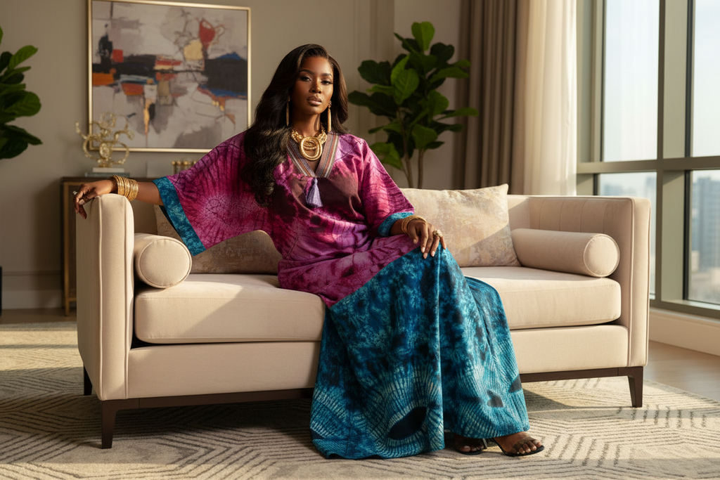 Adire Aso-Òkè Bubu Dress