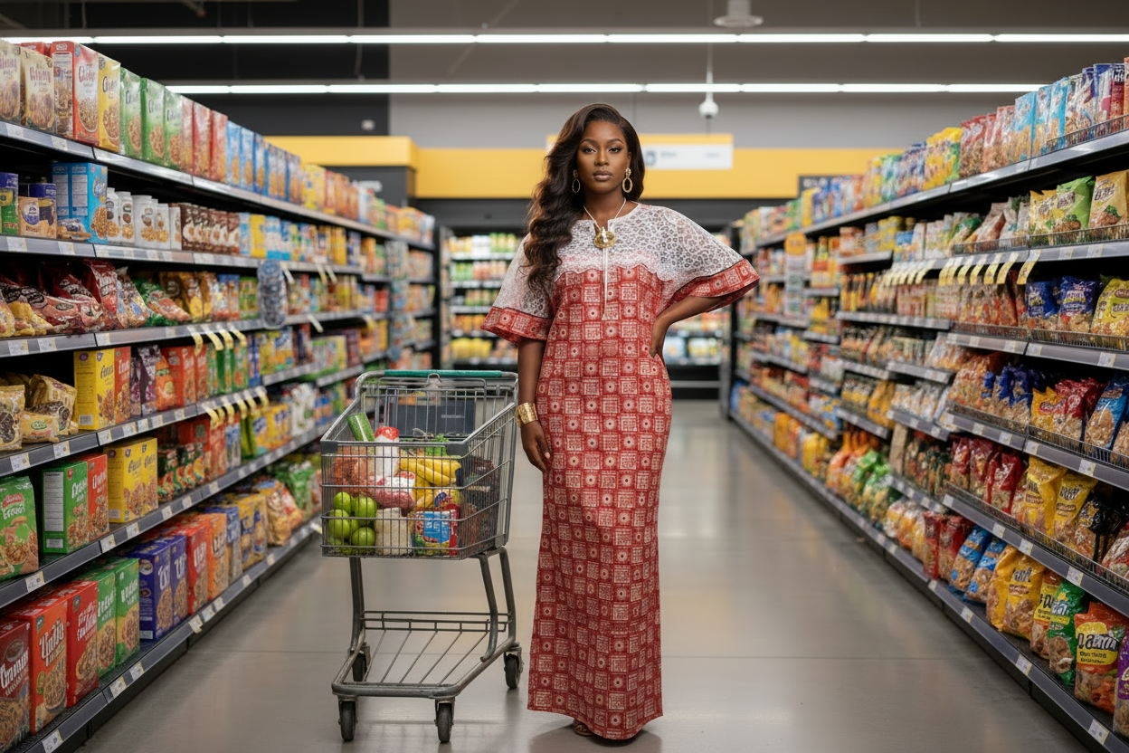 Royal Lace Ankara Bubu Dress