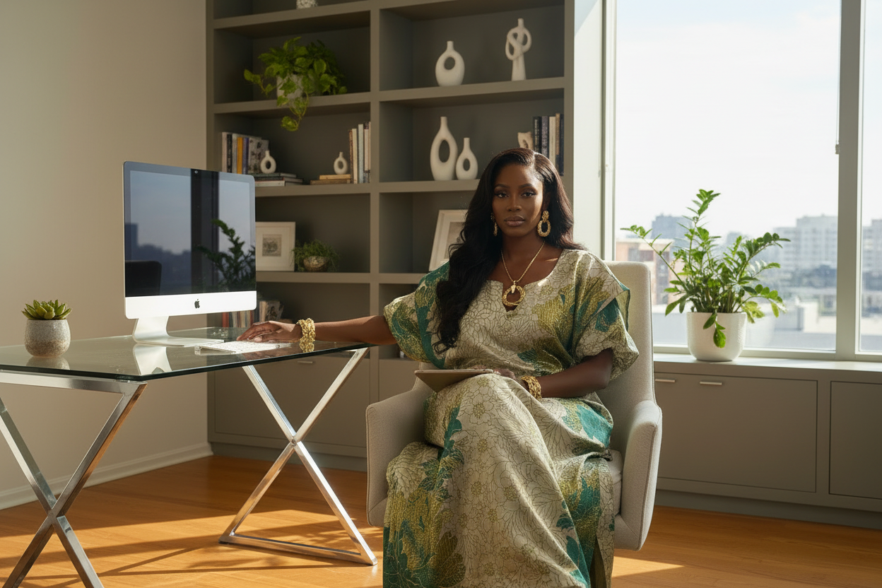 La Queen Golden Blossom Brocade Bubu