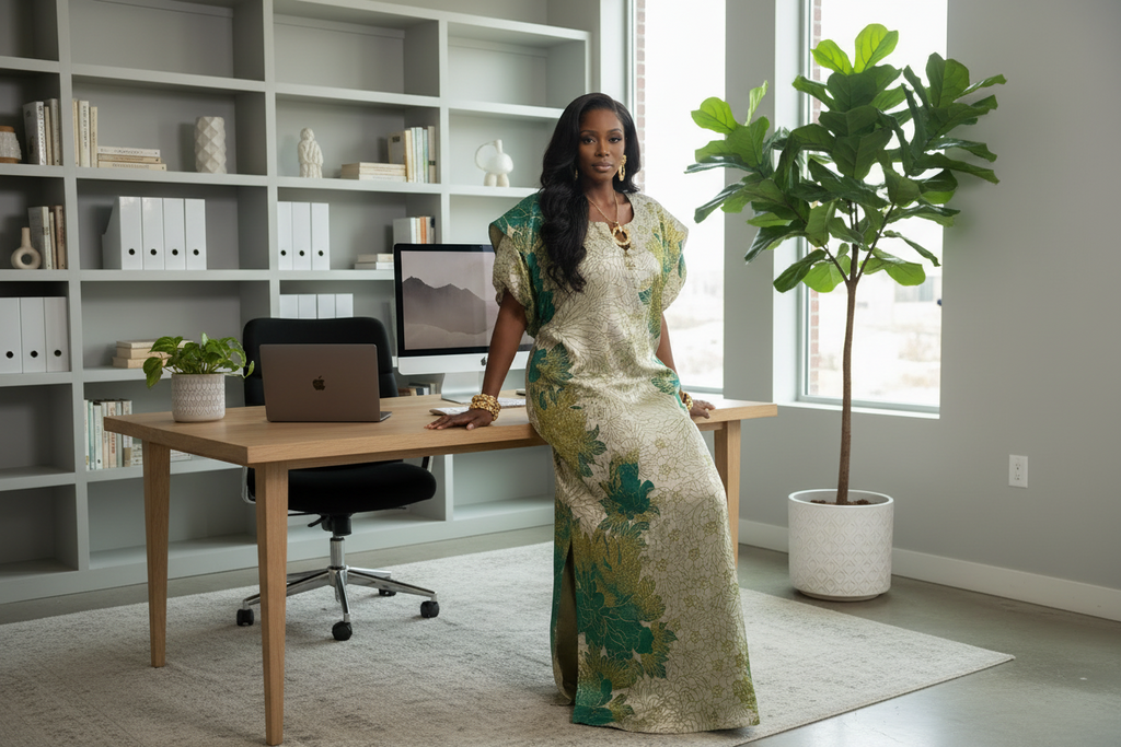 La Queen Golden Blossom Brocade Bubu