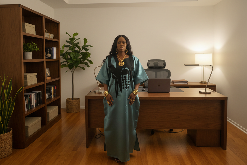 Imperial Grace Mikado Bubu Dress