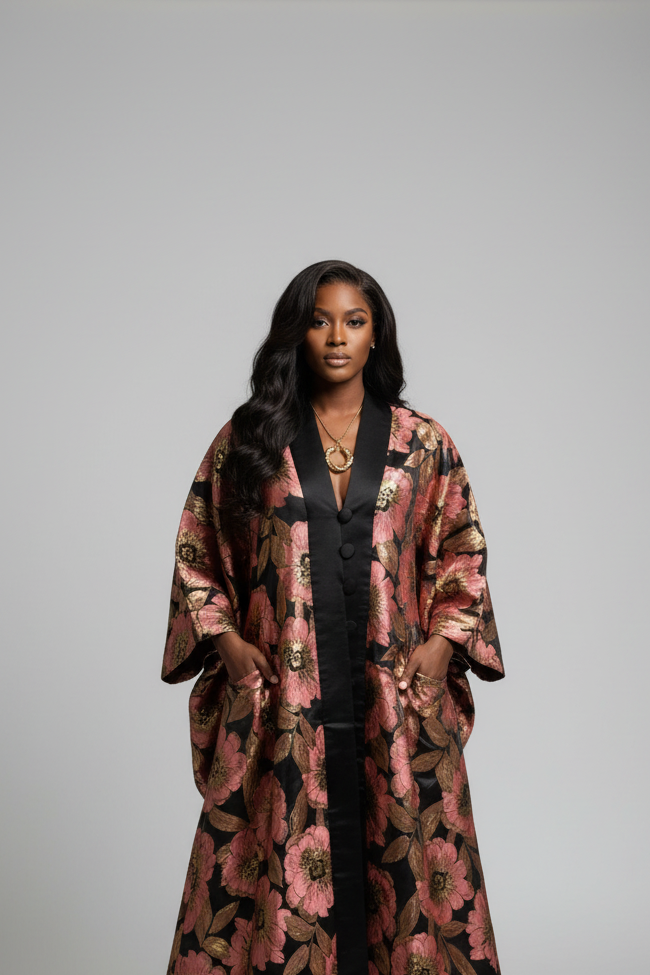 Royal Rose Brocade Bubu