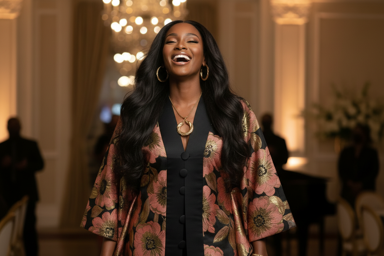 Royal Rose Brocade Bubu