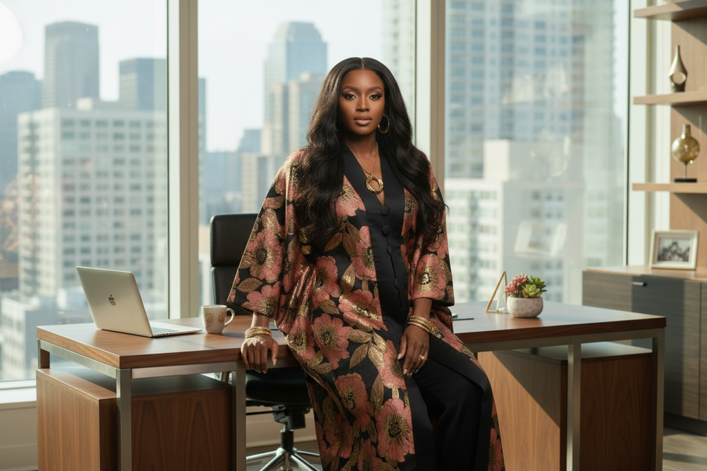 Royal Rose Brocade Bubu