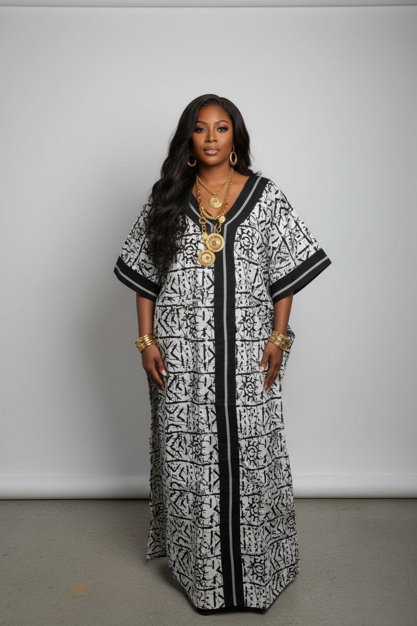 Sisi Heritage Ankara Bubu with Aso Oke Trim